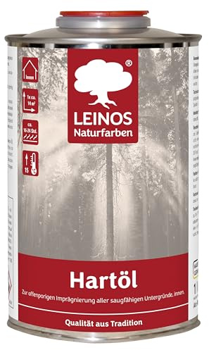 Hartöl farblos 1 l für ca. 16 m² – Holzöl für Möbel, Tische, Arbeitsplatten | natürliches Hartöl für die farblose, wasserabweisende Imprägnierung von Möbeln, Tischen und Arbeitsplatten innen