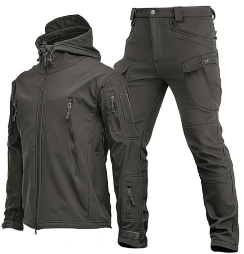 Celanisai Traje de nieve para hombre de 2 piezas, conjunto acolchado, cálido, chaqueta de nieve y pantalón, trajes de esquí impermeables, conjuntos de esquí de montaña, chaqueta impermeable al agua y