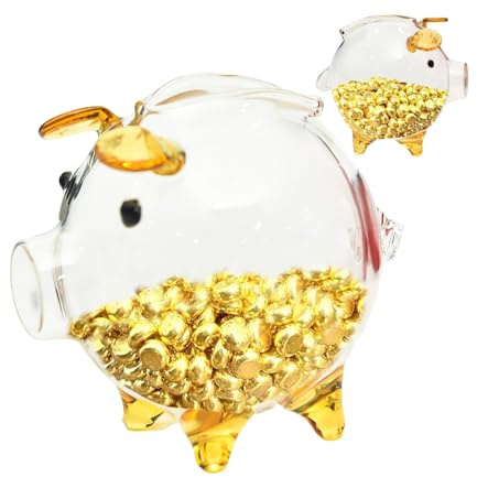 en Forme de Cochon Transparent | Grande en Forme de Cochon – Incassable, Adorable et créative pour Anniversaire, fête des, Festival et Anniversaire