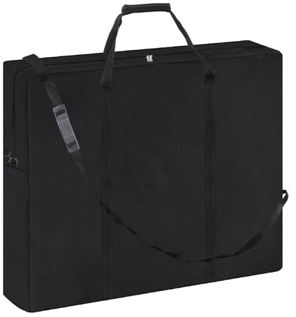 Klmnop 6Ft Folding Table Storage Bag, Waterproof Heavy Duty 600D Oxford Cloth Large Carrying Bag for Transporting and Storing Tables, Camp Tables with Zipper & Shoulder Strap 95×13×80cm(Bag Only)