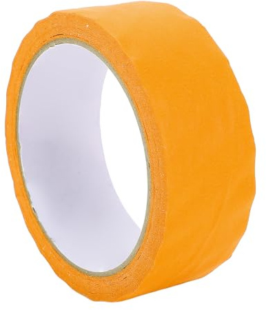 DIRBAK Ruban de masquage orange, paquet de 10 rubans de peintre en papier à haute adhérence pour les projets de peinture de décoration intérieure et extérieure.