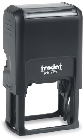 Trodat-Printy 4941 eco schwarz - Selbstfärbender Stempel personalisiert mit Wunschtext – individualisierbar und als Namensstempel, Adressstempel, Firmenstempel & Co einsetzbar (41 x 24 mm | 6 Zeilen)