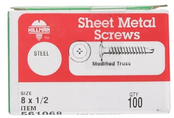 Hillman 8 Sizes x 1/2 in. L Phillips Truss Head Zinc-Plated Steel Self- Drilling Screws 100 pk