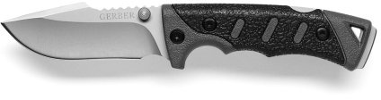Gerber Einhandmesser Metolius, Stahl 154 CM, Kunststoff-Griff mit SoftGrip-Überzug, Nylonetui