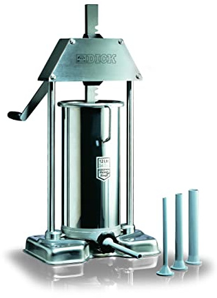 F. DICK Wurstfüller (Füllmenge 15 Liter, Wurstfüllmaschine für Metzger / Fleischer / Hobbyköche / BBQ, inkl. Füllrohre, Wurstmaschine aus Edelstahl, einfache Anwendung)