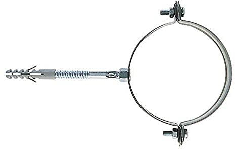 Fischer SCP Collare Fermatubi per Grondaie e Pluviali, Sezione Circolare, Diametro 120 mm, Completo di Vite e Tassello S 10, 501303
