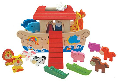 Inware 22786 - Arche Noah, aus Holz, 19-tlg. Spielset