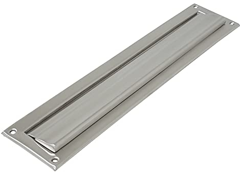 Amig - Boîte aux Lettres pour Murs ou Portes d’intérieur et extérieur - Acier Inoxydable - 342 x 73 cm - Dimensions Fente : 246 x 48 mm | Argenté