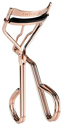 TWEEZERMAN Piegaciglia ProCurl (per occhi rotondi, include 3 cuscinetti di ricambio, acciaio inossidabile), oro rosa