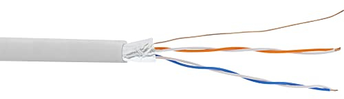 InLine 69980 Telefon-Kabel 4-adrig, 2x2x0,6mm, zum Verlegen, 100m Rolle