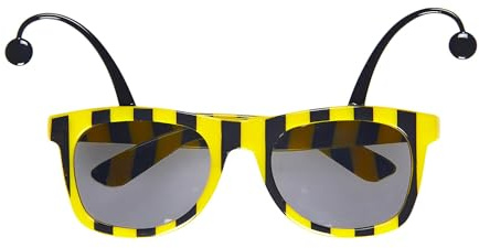 W WIDMANN MILANO Party Fashion - Brille mit Fühlern, Biene oder Marienkäfer, Tierbrille, Party Animal, Spaßbrille