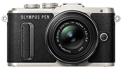 Olympus Pen E-PL8 Black Body with 14-42mm IIR Black Lens