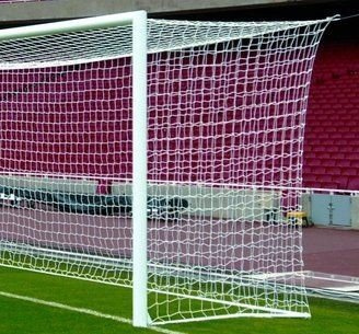 TORNETZ - Fußball - 7,5 x 2,5 x 2 x 2 m - 4 mm - Blau/Rot/Schwarz/Weiß