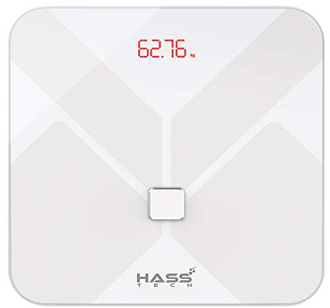 Hass Tech Bluetooth Body Fat Scale - Digital Bathroom Scales, Weighing Scales For Body Weight Muscle BMI Composition Monitor Analyzer with Smart App, High Precision ITO Glass, 180kg/400lb