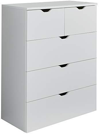 trendteam smart living - Garderobenschrank Schrank - Wohnzimmer - Basix - Aufbaumaß (BxHxT) 80 x 101 x 40 cm - Farbe Weiß - 170903301