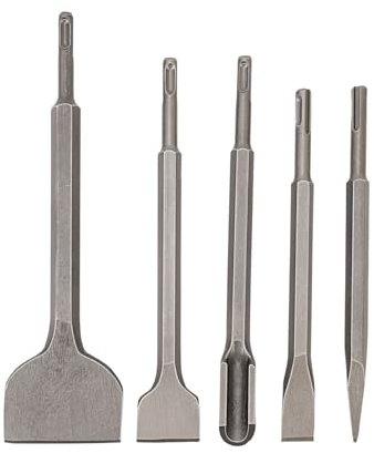 Juego de cinceles SDS Plus, 5 piezas de diferentes tipos SDS Plus para martillo eléctrico giratorio SDS chisel bits gouge chisel SDS, SDS chisel set juego de cinceles para martillo percutor