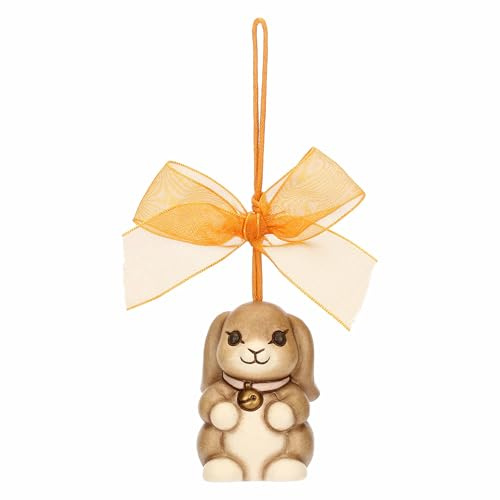THUN - Addobbo coniglio Roger in ceramica, Incanto di Pasqua - Ceramica,3,3x3,5x4,8 cm