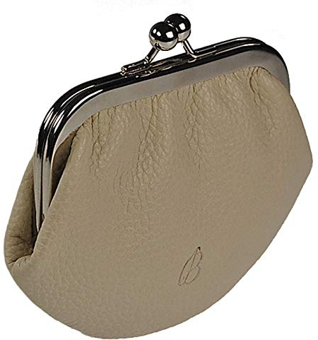 Damenbörse Nappa Leder Geldbörse Knipsbörse Bügelbörse Kutscherbörse GoBago (Elfenbein)