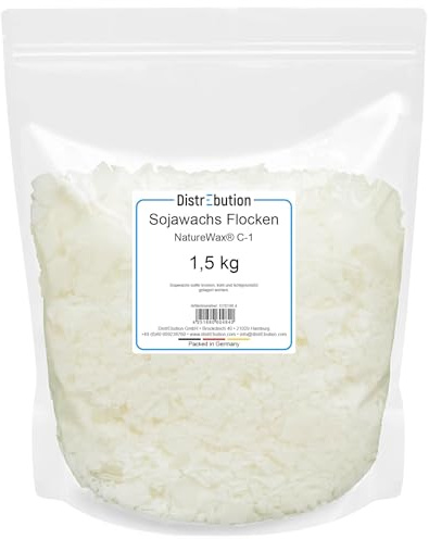Sojawachs Flocken 1,5 kg Kerzenwachs NatureWax® C-1 Wachs zum Kerzen gießen