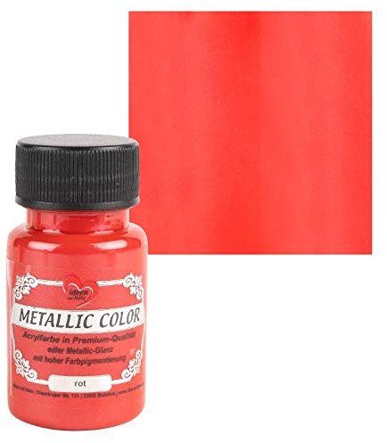 Ideen mit Herz | Acrylfarbe metallic rot | 50 ml