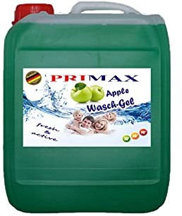 Primax Flüssigwaschmittel Universal Gel - 5 Liter Familienpackung, extra stark für weisse und bunte WäscheApfel-Duft