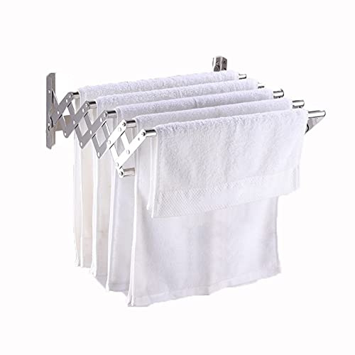 LLLD Edelstahl Rostfrei Wandwäschetrockner Scherenwäschetrockner Ausziehbar Wäschetrockner Wetterfest Für Badezimmer Terrasse Und Balkon Einfache Montage (Size : 60 * 30cm)