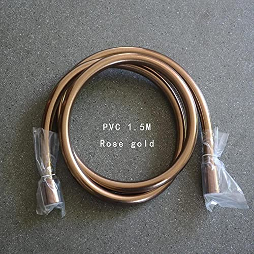 Tappeti Design Bad PVC Hochdruck Silber Glatt Duschschlauch Für Bad Handbrause Flexibler Duschschlauch Anti-Wickel-PVC 1,5M Roségold