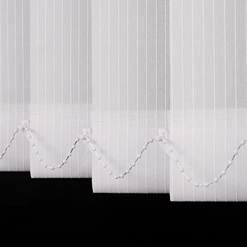 LLPEIJIE026 Vertikal Lamellenvorhang, Komplettset Vertikaljalousie 90mm,Flächenvorhang Schiebevorhang Streifenvorhang Verdunkelungsvorhänge,für Zuhause Büro,Anpassbar (W140xH130cm(55x51in))