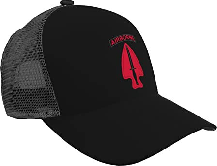 XVBCDFG U.S. Army Special Operations Command SSI Baseball Cap Atmungsaktiv Gebogene Krempe Mesh Caps Sonnenblende Hip-Hop Hut Verstellbar, Siehe Abbildung, One size