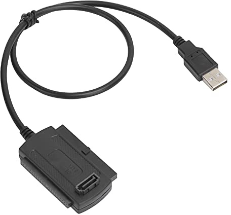USB-zu-SATA-Adapterkabel, USB 2.0 zu SATA PATA IDE-Übertragungskabel, Kompatibel mit 2,5/3,5-Zoll-IDE-Festplatte und SATA-Festplatte, für 2000/ME/XP/Vista/7/OS X