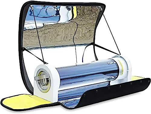 Four Solaire Portable Cuisinière Solaire, 4.5L Grande Capacité Grill Solaire Four Extérieur Camping Réchaud avec Thermomètre pour 2-3 Personnes Randonnée Randonnée Famille Fête Camping