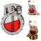 ViCUULY Accendino Da Trincea Vintage, Accendino a Cherosene Trasparente, Creatività E Personalità Accendino Steampunk Antico Accendino Cool (Argento)