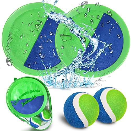 Jalunth Klettballspiel Klettball Strandspielzeug Strandspiele Wurfspiel Kinder Erwachsene Garten Outdoor Draußen Strand Spielzeug Spiele Geschenke 2 3 4 5 6 7 8 9 10 Jahre Mädchen Junge Ostergeschenke