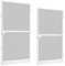 YUENFONG Zanzariera per porta con telaio in alluminio, zanzariera con tessuto in fibra di vetro, zanzariera per esterni, balcone, 120 x 240 cm, colore bianco