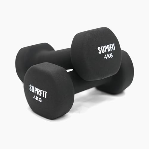 Suprfit Vinyl Gymnastikhanteln (Paar) - 2 x 2 Kg. Ideal für Krafttraining, Jogging, Yoga und Pilates.
