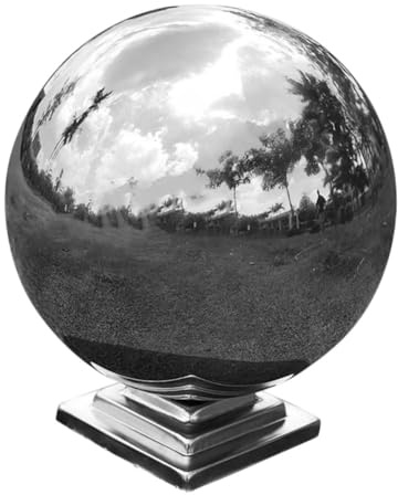 Milisten Garden Decoration Sphere Orb Ball Garden Balls Ornaments Fence Gate Topper Finial Post Tops Metal Gate Finials Replacement for Old Fence Topper Decor