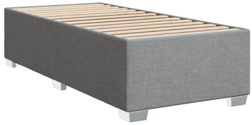 vidaXL Bettgestell ohne Matratze Hellgrau 80x200 cm Stoff