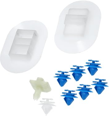 Partuto Car Side Skirt Fixing Clip Set Fit for Citroen DS3-10 Pcs White Replacement