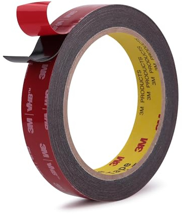 Doppelseitiges Klebeband Hochleistungs Montageband 19 mm x 5,5 m | 1 Rollen, Stark Klebendes, Wasserfestes, Schaumstoffband, Perfekt für Auto, Zuhause, Büro, Dekoration, Außenwände