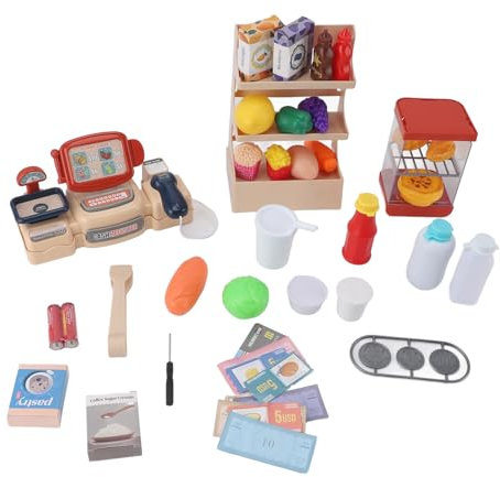 Spielzeug-Registrierkasse, So Tun, Als Ob Sie eine Spielzeug-Kinderkasse mit Soundeffekten für Kleinkinder, Mädchen und Lernen Würden