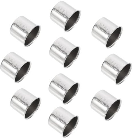 Cabilock 10 Piezas taza de medicina hospitalaria tiradores de metal irrompibles vaso medidor con escala tazas de laboratorio copa de recogida de muestras acero inoxidable 430 Silver
