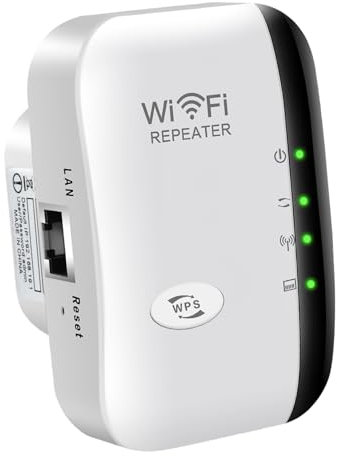 GCNWW 2025 WiFi Extender Booster for Home, WiFi Extender Coverage Up to 3000 Sq.Ft and 45 Devices, Internet Booster with Ethernet Port-Quick Setup, Home Wireless Signal Booster
