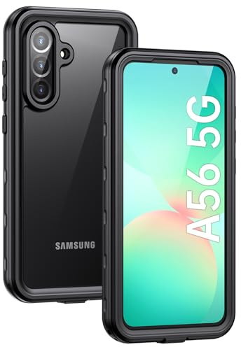 Lanhiem Coque pour Samsung Galaxy A56 5G, [IP68 Étanche & Antichoc] 360 Protection Integrale Double Renforcé Waterproof Etui Antipoussière Incassable Housse Compatible avec Samsung A56, Noir