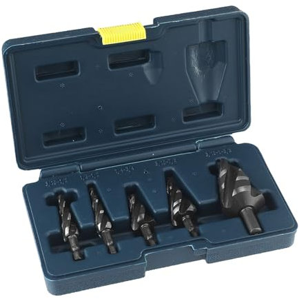 Taladro de paso, brote de taladro de paso - Paso Bit Set | Herramientas de corte en espiral de acero de alta velocidad de grado industrial para agujeros de perforación