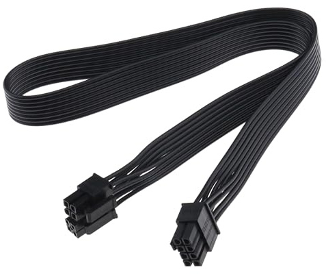 8 Pin CPU Power Extension Cable 8 Pin Male to (4+4) Pin Male – 18AWG Motherboard Power Adapter Cable, Internal CPU Power Cable for Most Modular Power Supply, 8 Pin to 8 Pin Connector 62cm