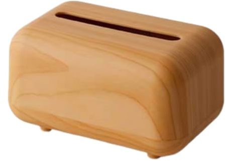 Caja De Pañuelos Cosméticos De Madera - Caja De Pañuelos con Tapa - Dispensador De Toallas De Madera for - Caja De Madera for Toallas De Papel(Original Wood Colour)