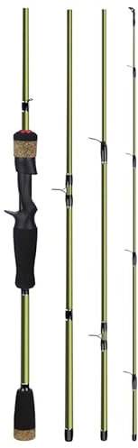 Teleskoprute,Angelrute 4 Sektion Ultraleichte Carbon Angeln Pole Gießstange Perch Meer Angelrute Tragbare Teleskop Angelrute(Casting,1.98)