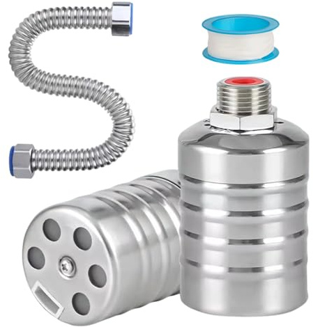 Schwimmerventil 1/2 Zoll mit 30cm Schlauch – 304 Edelstahl Automatische Wasserstandskontrolle ohne Strom – Schwimmerventil mit hoher Durchflussleistung für Wassertanks, Aquarien, Teiche, Tröge