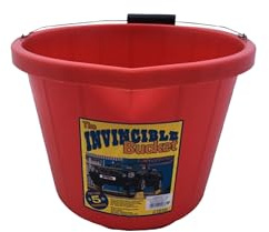 1 X Airflow Heavy Duty Invincible Builders Bucket – 3 Gallon / 15 Litre – Strong Handle & Calibrated Markings – Multi-Purpose Mixing, Gardening,Farm&Construction Use–Pack of 1 to 5–Multi Colours_Red