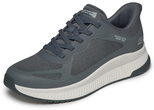 Skechers Homme Bobs Squad 4 Slip-in ENTRAINEUSE, Charcoal Knit, 43 EU